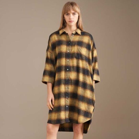 Bellerose | Gladys Shirt Dress Flannel Size 0 (Oversized, can fit size M & L) - Picture 5 of 7